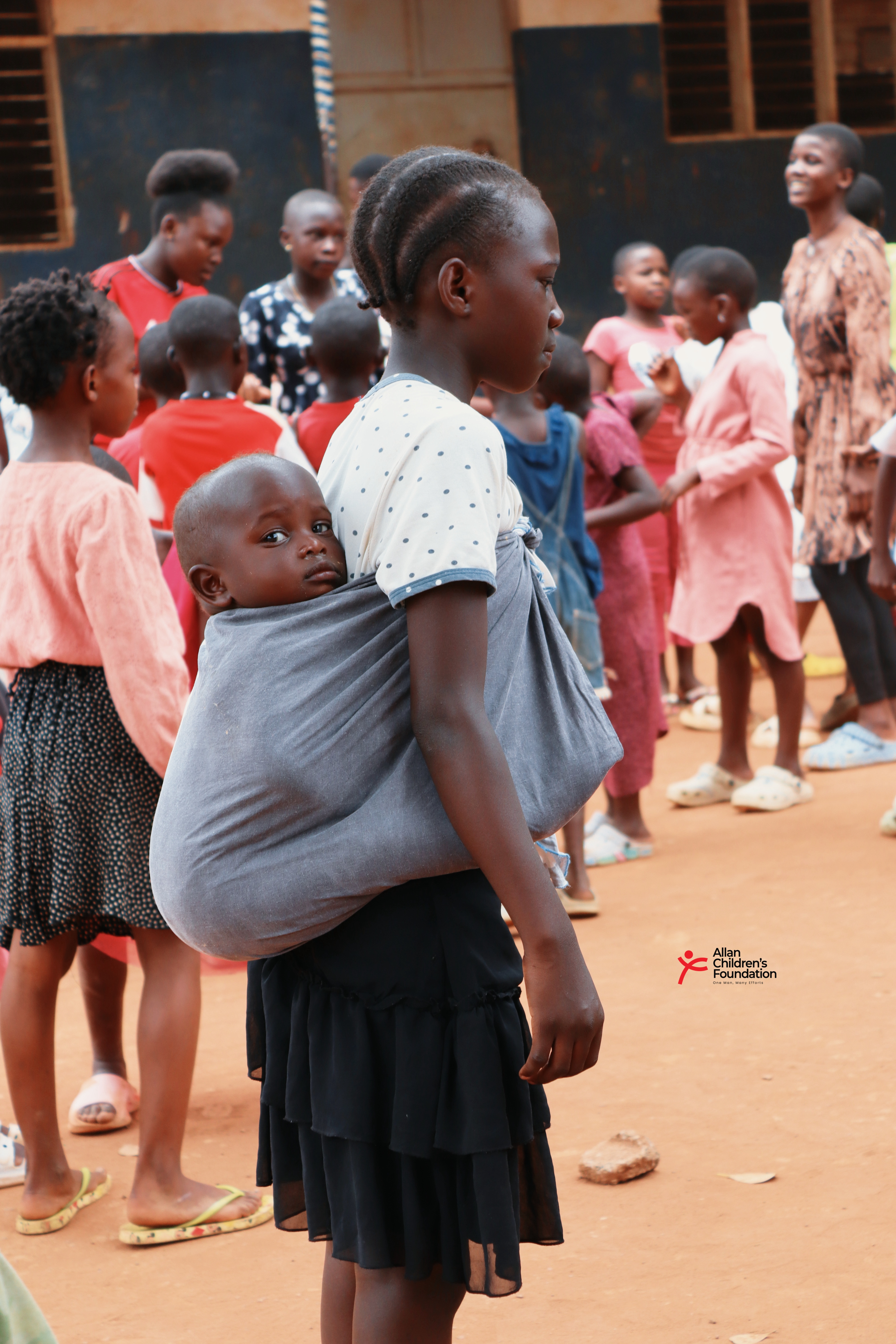 Mother with her children